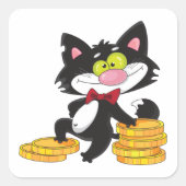 Chat avec Stickers argent (Devant)