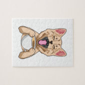 Chat avec tasse de café puzzle puzzle (Horizontal)