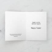 Chat avec une carte de miracle de Pâques (Intérieur)