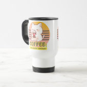 chat avec une citation de tasse de café coeur (Devant gauche)