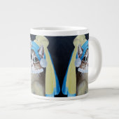 Chat Avec Une Perle Élevant De La Mug Jumbo (Devant droit)