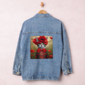 Chat avec une robe faite de coquelicot (Hangar)