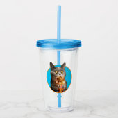 Chat avec verre d'anniversaire (Devant)