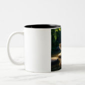 Chat Aventureux Maman Mug Deux Tons (Gauche)