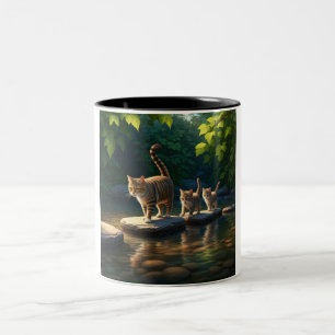 Chat Aventureux Maman Mug Deux Tons