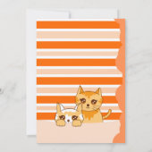 chat bébé mignon, baby shower Invitation (Dos)