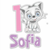 Chat-bébé personnalisé Plaqué Sticker premier anni (Devant)