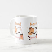 Chat beige mignonne avec des Mugs d'illustration e (Devant gauche)