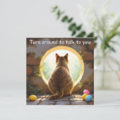 Chat birman - Carte de vacances de Pâques (Debout devant)