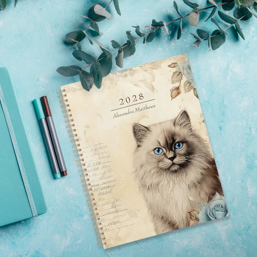 Chat Birman de style vintage Personnalisé