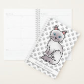 Chat Birman / Ragdoll Lilac Point et pattes & Text (Devant avec enveloppe)