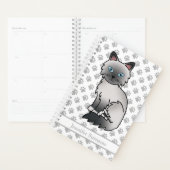 Chat Birman / Ragdoll Point Bleu Et Pattes & Texte (Devant avec enveloppe)