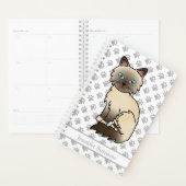 Chat Birman/ Ragdoll pointe chocolat et pattes & T (Devant avec enveloppe)