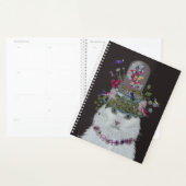 Chat blanc avec cloche papillon (Devant avec enveloppe)
