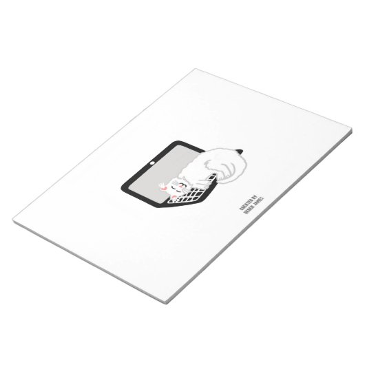 Chat Blanc Dormir Sur Le Bloc-Notes De L'Ordinateu (Incliné)