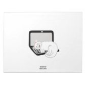 Chat Blanc Dormir Sur Le Bloc-Notes De L'Ordinateu (Devant)