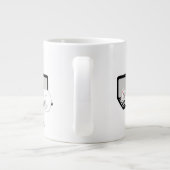 Chat Blanc Dormir Sur Le Portable Jumbo Mug (Dos)