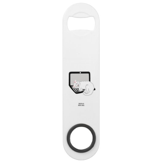 Chat Blanc Dormir Sur L'Ordinateur Portable Vitess (Devant)