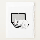 Chat Blanc Dormir Sur Ordinateur Portable Standard (Dos)
