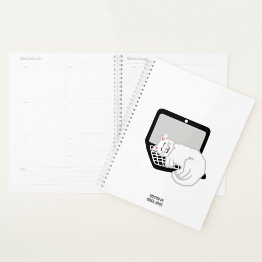 Chat Blanc Dormir Sur Ordinateur Portable Standard (Devant avec enveloppe)