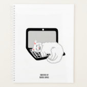 Chat Blanc Dormir Sur Ordinateur Portable Standard (Devant)
