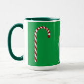 Chat blanc et noir & Reindeer Jouet de Noël Mug (Gauche)