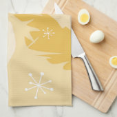 Chat blanc & Holly, or, serviette de thé (Quart Plié)