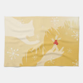 Chat blanc & Holly, or, torchon (Horizontal)