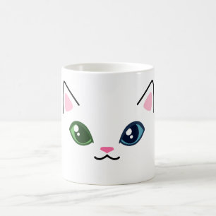 Chat blanc mignon Hétérochromie Mug