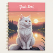 Chat blanc par lac (Devant)