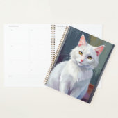 Chat Blanc | Peinture d'Animal de Compagnie Chat à (Devant avec enveloppe)