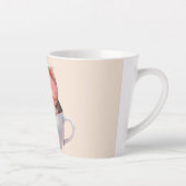 Chat blanc-rose mignonne dans une tasse de thé (2) (Droite)