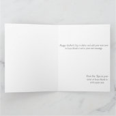 Chat blanc Rose rose Roses carte de la fête des mè (Intérieur)