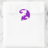 Chat blanc violet Kitten Yin Yang Sticker (Sac)