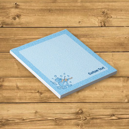 Chat bleu avec bloc-notes de violon