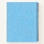 Chat bleu avec cahier de violon (Dos)