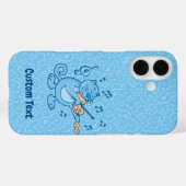 Chat bleu avec coque iphone violon (Verso (horizontal))