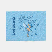 Chat bleu avec couverture en polaire violon (Devant (Horizontal))
