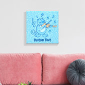 Chat bleu avec impression sur toile de violon (Insitu(Salon))