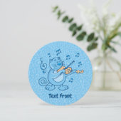 Chat bleu avec invitation violon (Debout devant)