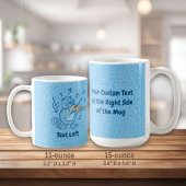 Chat bleu avec Mug de café violon