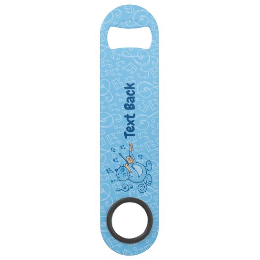 Chat bleu avec ouverture de bouteille à vitesse vi (Dos)