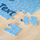 Chat bleu avec puzzle violon (Côté)