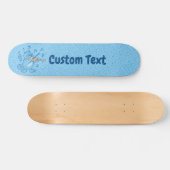 Chat bleu avec skateboard violon (Horz)