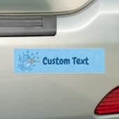 Chat Bleu avec Sticker de pare-chocs violon (En voiture)