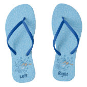 Chat bleu avec tongs violon (Semelle)