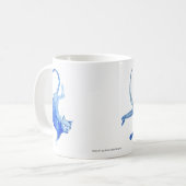 Chat bleu MING | Mug bleu et blanc (Devant gauche)