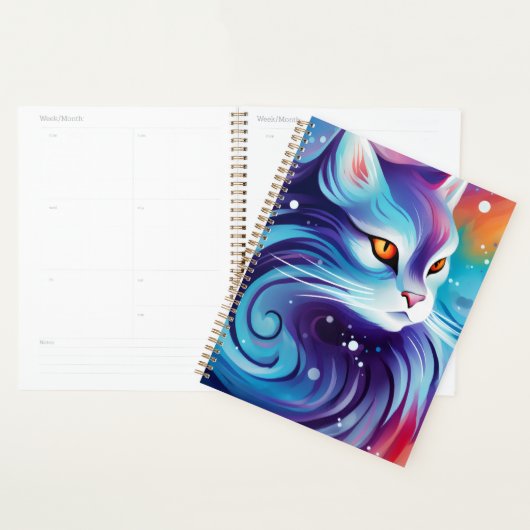 Chat bleu rêveur (Devant avec enveloppe)