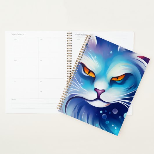 Chat bleu rêveur (Devant avec enveloppe)