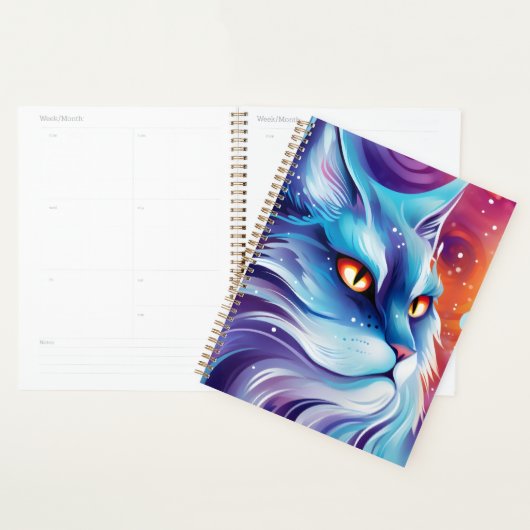 Chat bleu rêveur (Devant avec enveloppe)